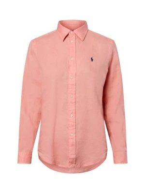Polo Ralph Lauren Lniana bluzka damska Kobiety len pomarańczowy jednolity,