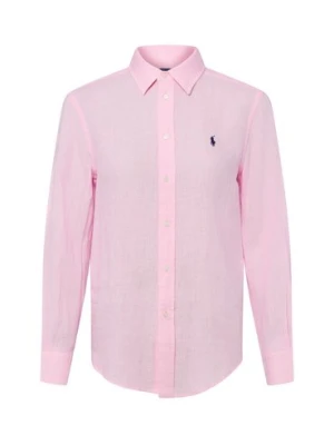 Polo Ralph Lauren Lniana bluzka damska Kobiety len różowy jednolity,