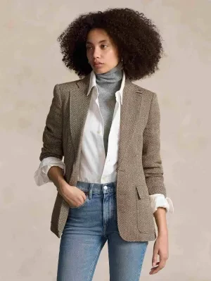 POLO RALPH LAUREN Lniana marynarka HERTIAGE | Straight fit | z dodatkiem jedwabiu