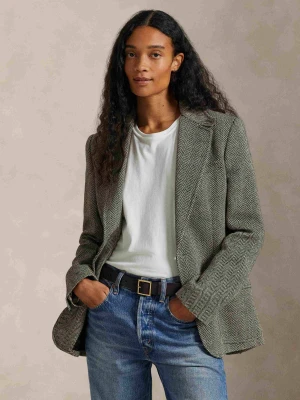 POLO RALPH LAUREN Lniana marynarka HERTIAGE | Straight fit | z dodatkiem jedwabiu