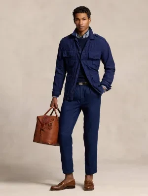 POLO RALPH LAUREN Lniane spodnie chino | Slim Fit