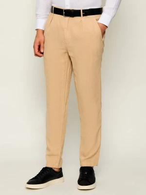 POLO RALPH LAUREN Lniane spodnie chino | Slim Fit beżowy