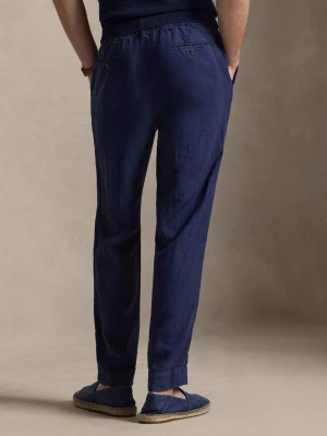 POLO RALPH LAUREN Lniane spodnie chino | Slim Fit granatowy