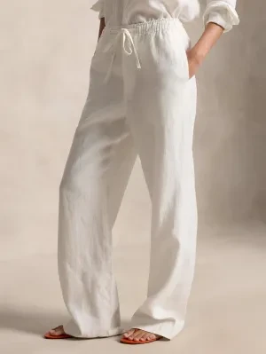 POLO RALPH LAUREN Lniane spodnie | Loose fit