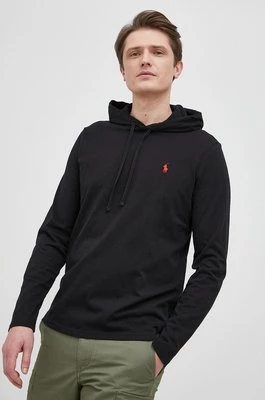 Polo Ralph Lauren longsleeve bawełniany 710847203001 kolor czarny gładki