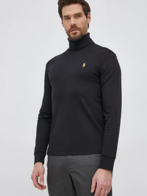 Polo Ralph Lauren Longsleeve bawełniany 710853205001 kolor czarny gładki