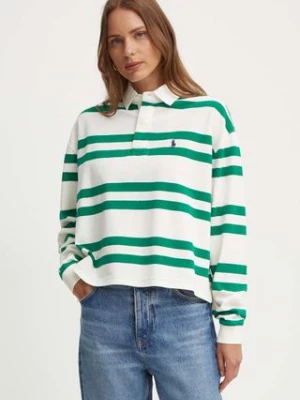 Polo Ralph Lauren longsleeve bawełniany kolor beżowy