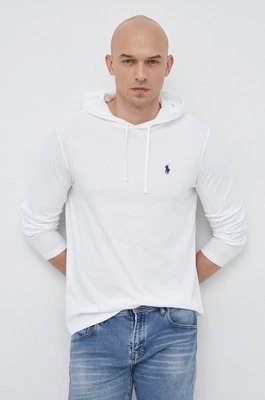 Polo Ralph Lauren longsleeve bawełniany kolor biały gładki