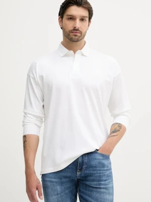 Polo Ralph Lauren longsleeve bawełniany kolor biały gładki 710970487