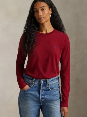 Polo Ralph Lauren longsleeve bawełniany kolor bordowy 211898699