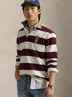 Polo Ralph Lauren longsleeve bawełniany kolor bordowy wzorzysty 710971772