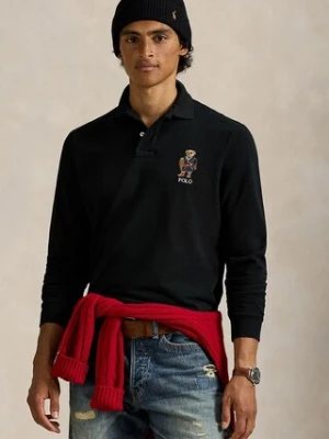 Polo Ralph Lauren longsleeve bawełniany kolor czarny z aplikacją 710981793
