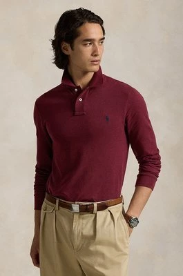 Polo Ralph Lauren longsleeve bawełniany kolor czerwony melanżowy 710681126