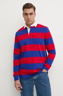 Polo Ralph Lauren longsleeve bawełniany kolor czerwony wzorzysty