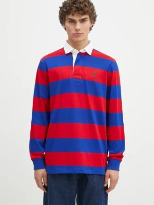 Polo Ralph Lauren longsleeve bawełniany kolor czerwony wzorzysty