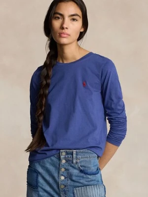 Polo Ralph Lauren longsleeve bawełniany kolor niebieski 211898699