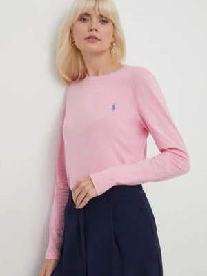 Polo Ralph Lauren longsleeve bawełniany kolor różowy 211898699