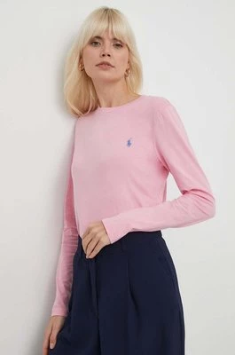 Polo Ralph Lauren longsleeve bawełniany kolor różowy 211898699