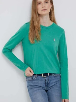 Polo Ralph Lauren longsleeve bawełniany kolor zielony 211898699