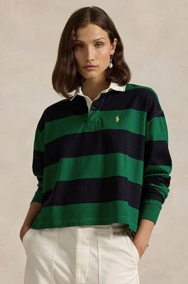 Polo Ralph Lauren longsleeve bawełniany kolor zielony 211943012