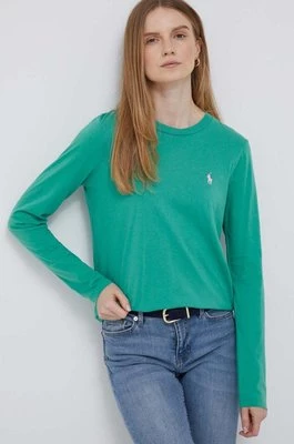 Polo Ralph Lauren longsleeve bawełniany kolor zielony 211898699