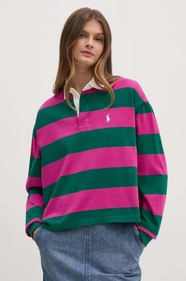 Polo Ralph Lauren longsleeve bawełniany kolor zielony