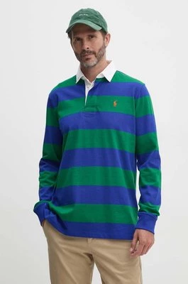 Polo Ralph Lauren longsleeve bawełniany kolor zielony wzorzysty