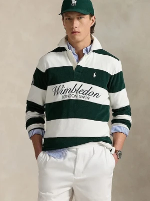 Polo Ralph Lauren longsleeve bawełniany Wimbledon Collection kolor zielony wzorzysty 710970489