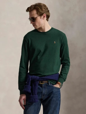 POLO RALPH LAUREN Longsleeve | Custom slim fit butelkowa zieleń