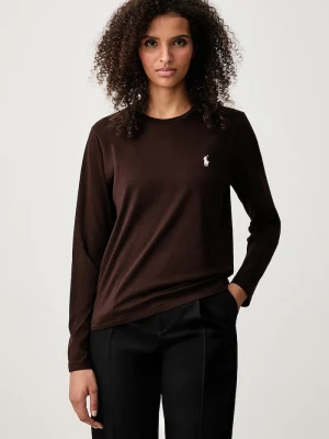 Polo Ralph Lauren longsleeve damski bawełniany brązowy