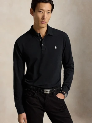 Polo Ralph Lauren longsleeve męski bawełniany z elastanem czarny