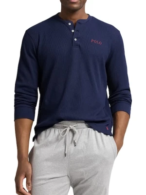 Polo Ralph Lauren longsleeve piżamowy męska kolor granatowy gładka 714950609
