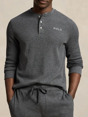 Polo Ralph Lauren longsleeve piżamowy męski z bawełną szary