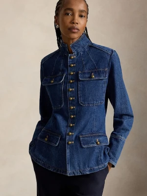 Polo Ralph Lauren marynarka jednorzędowa damska jeansowa granatowy