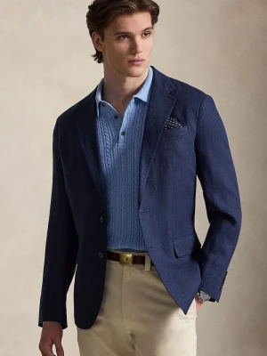 Polo Ralph Lauren marynarka męska z lnem granatowy