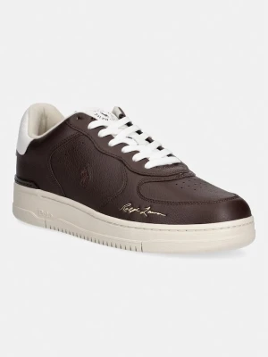 Polo Ralph Lauren Mastr Ct Sig sneakersy męskie skórzane brązowy