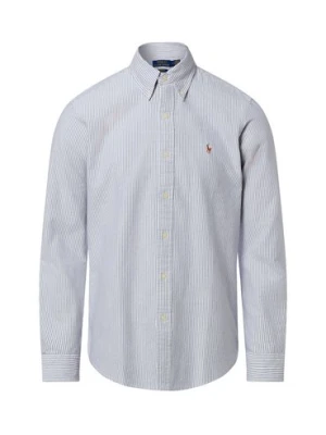 Polo Ralph Lauren Męska koszula bawełniana Mężczyźni Modern Fit Bawełna szary|biały w paski,