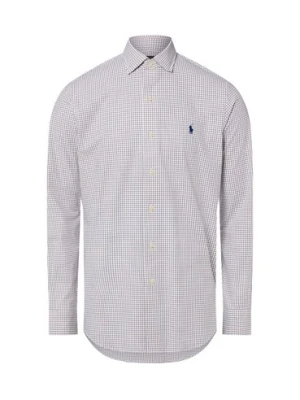 Polo Ralph Lauren Męska koszula biznesowa Mężczyźni Modern Fit Bawełna brązowy w kratkę,