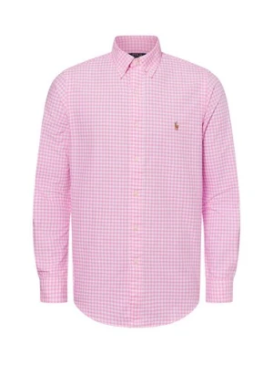 Polo Ralph Lauren Męska koszula casual Mężczyźni Comfort Fit Bawełna różowy|biały w kratkę,