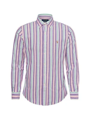 Polo Ralph Lauren Męska koszula casual Mężczyźni Comfort Fit Bawełna wielokolorowy|lila|biały|pomarańczowy wzorzysty,