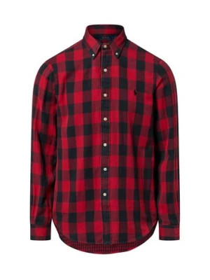 Polo Ralph Lauren Męska koszula casual Mężczyźni Modern Fit Bawełna czerwony|czarny w kratkę,