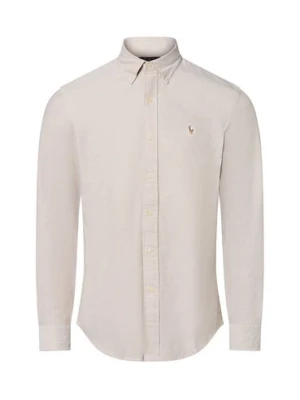Polo Ralph Lauren Męska koszula casual Mężczyźni Regular Fit Bawełna beżowy jednolity,