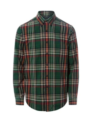 Polo Ralph Lauren Męska koszula casual Mężczyźni Regular Fit Bawełna pomarańczowy|niebieski|zielony w kratkę,