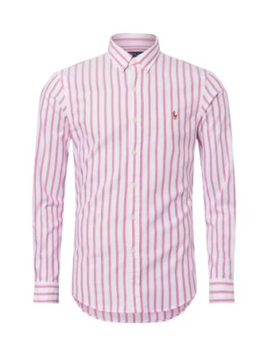 Polo Ralph Lauren Męska koszula casual Mężczyźni Slim Fit Bawełna wyrazisty róż w paski,