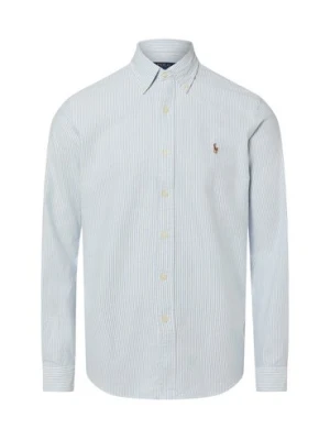 Polo Ralph Lauren Męska koszula casualowa - Custom Fit Mężczyźni Modern Fit Bawełna niebieski|biały w paski,