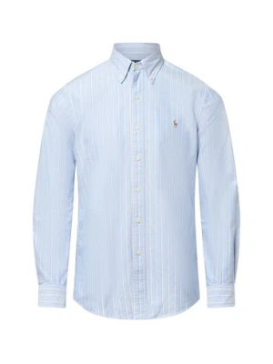 Polo Ralph Lauren Męska koszula casualowa - Custom Fit Mężczyźni Slim Fit Bawełna niebieski|wielokolorowy w paski,