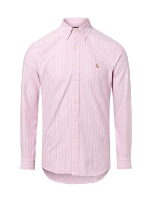 Polo Ralph Lauren Męska koszula casualowa - Custom Fit Mężczyźni Slim Fit Bawełna różowy|wielokolorowy w paski,