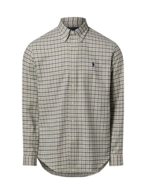 Polo Ralph Lauren Męska koszula flanelowa Mężczyźni Modern Fit Bawełna beżowy|niebieski w kratkę,