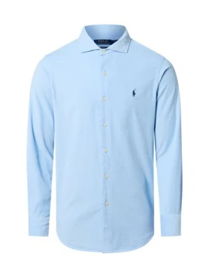 Polo Ralph Lauren Męska koszula sztruksowa Mężczyźni Regular Fit Bawełna niebieski jednolity,