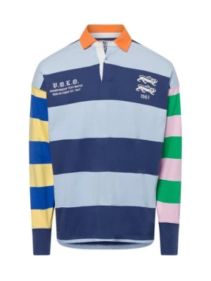 Polo Ralph Lauren Męska koszula z długim rękawem Mężczyźni Bawełna żółty w paski,